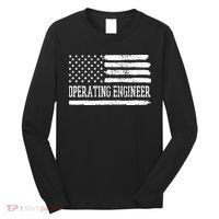 Operating Engineer USA Flag Long Sleeve Shirt thumb 0