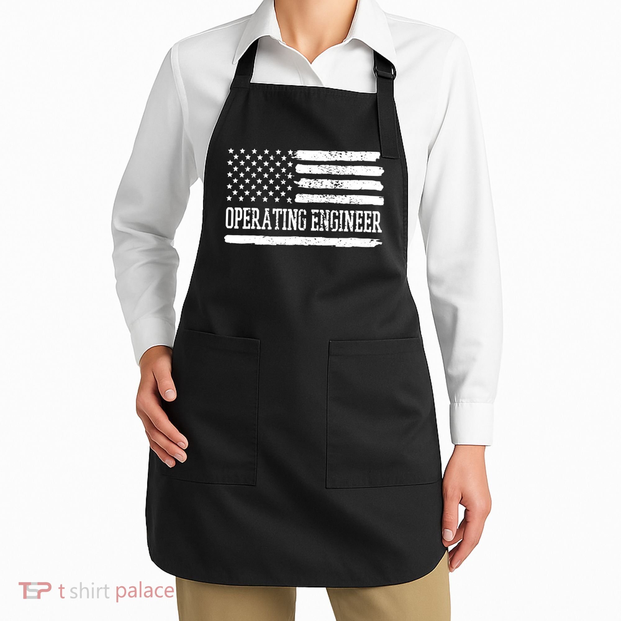 Operating Engineer USA Flag Apron