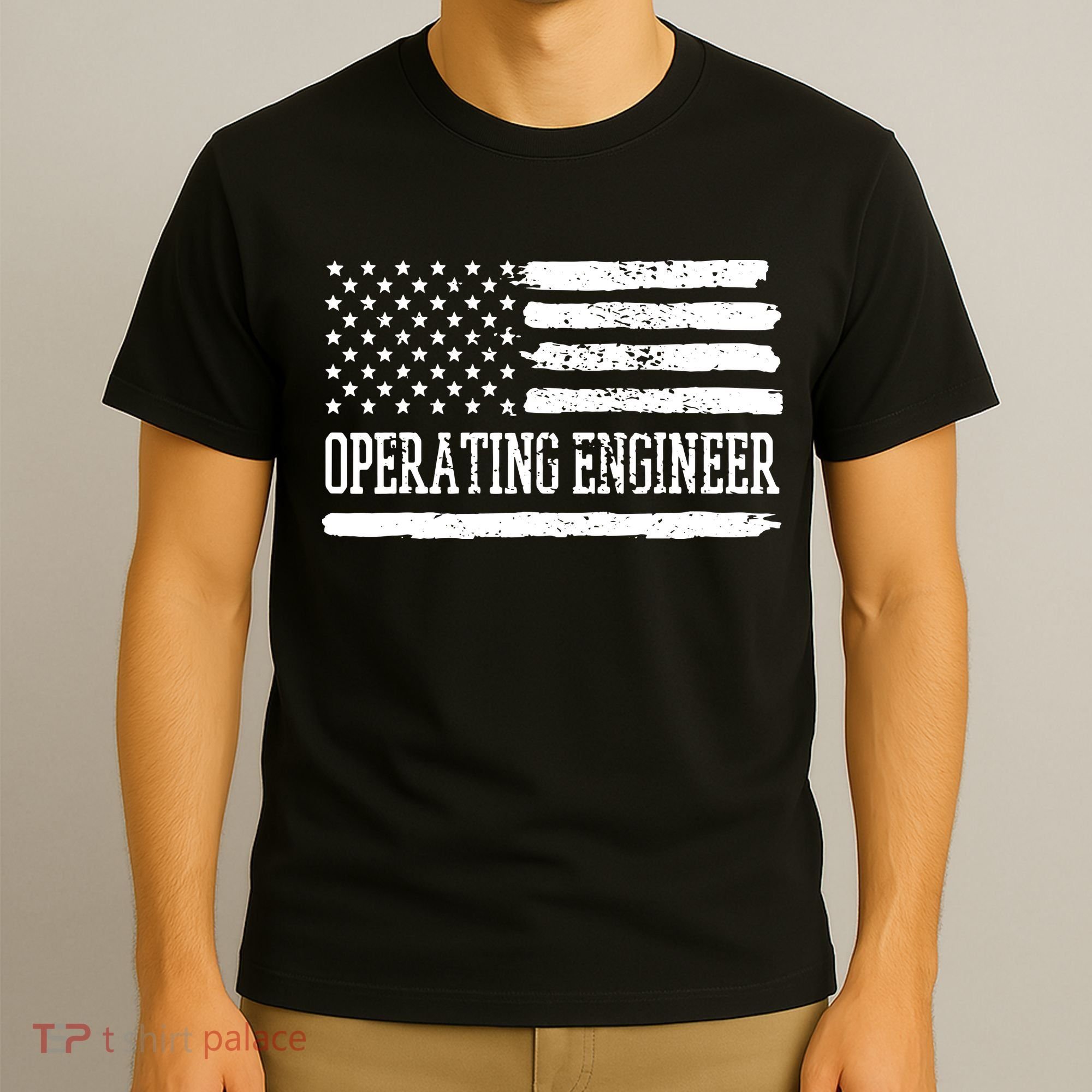 Operating Engineer USA Flag T-Shirt