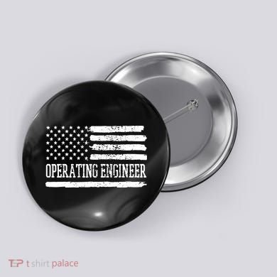Operating Engineer USA Flag Button
