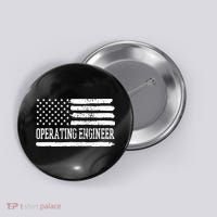 Operating Engineer USA Flag Button thumb 0