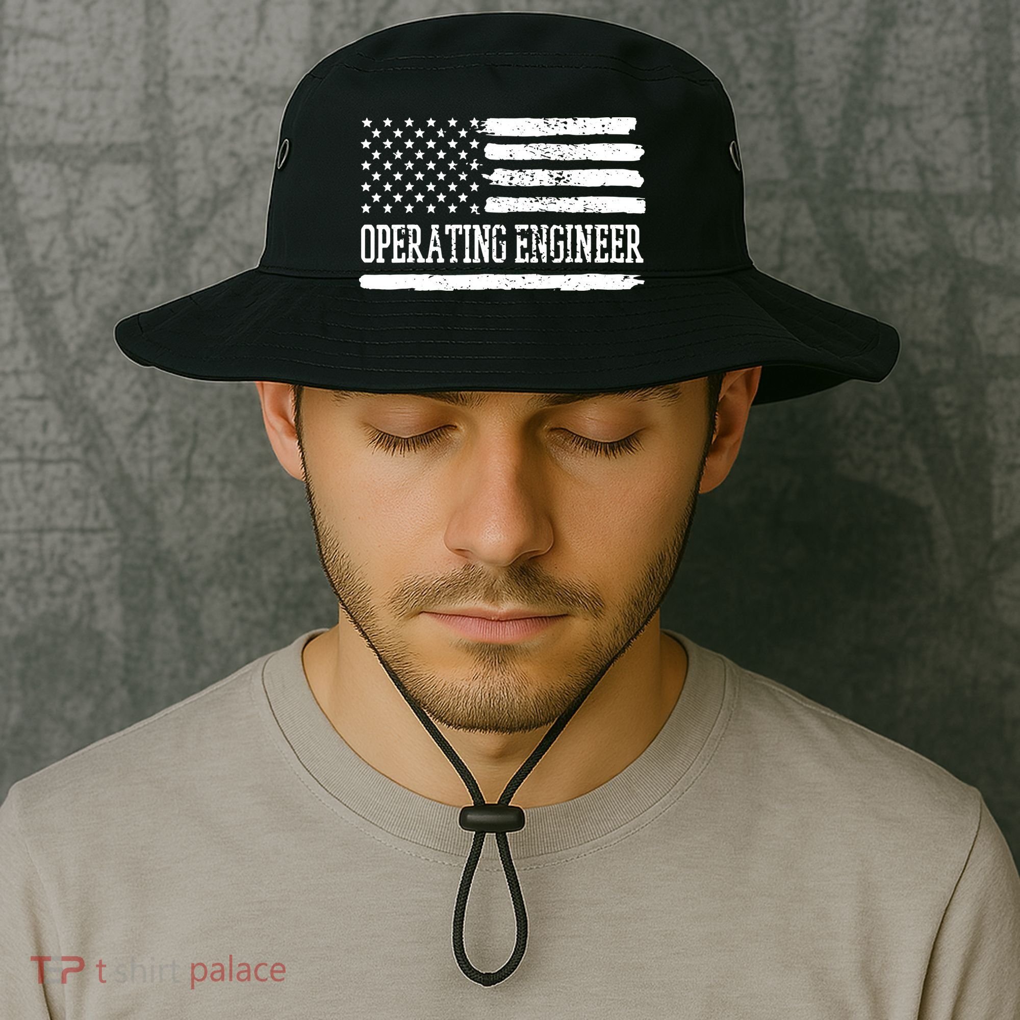 Operating Engineer USA Flag Bucket Hat