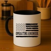 Operating Engineer USA Flag Coffee Mug thumb 4