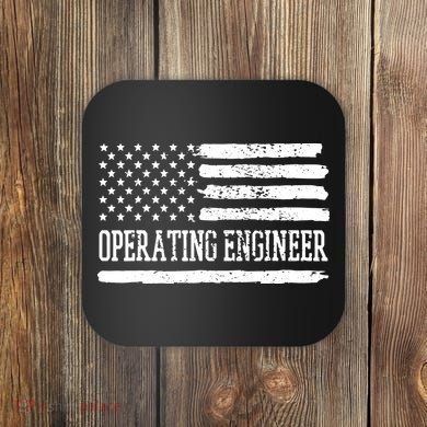Operating Engineer USA Flag Coaster