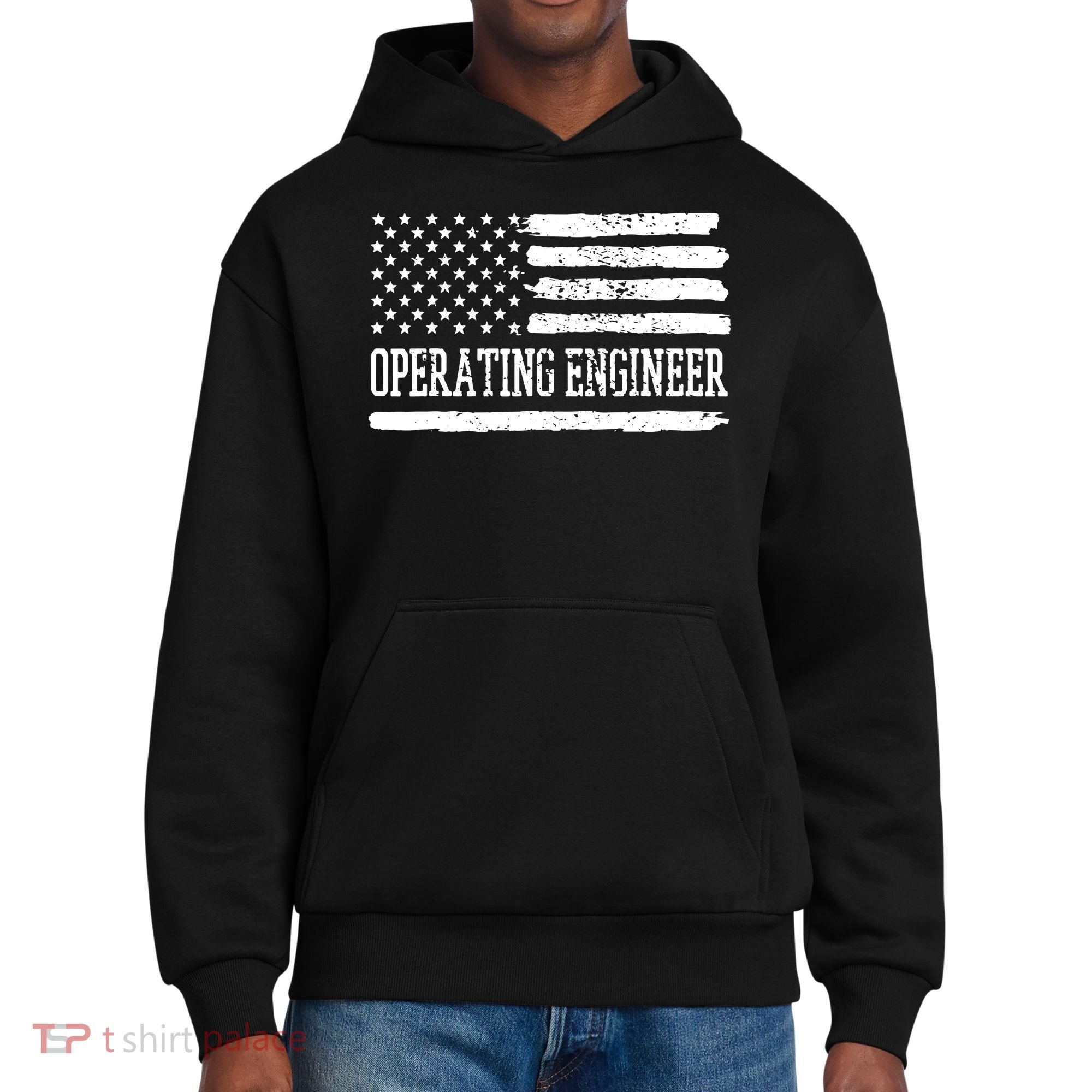 Operating Engineer USA Flag District V.I.T. Heavyweight Hoodie