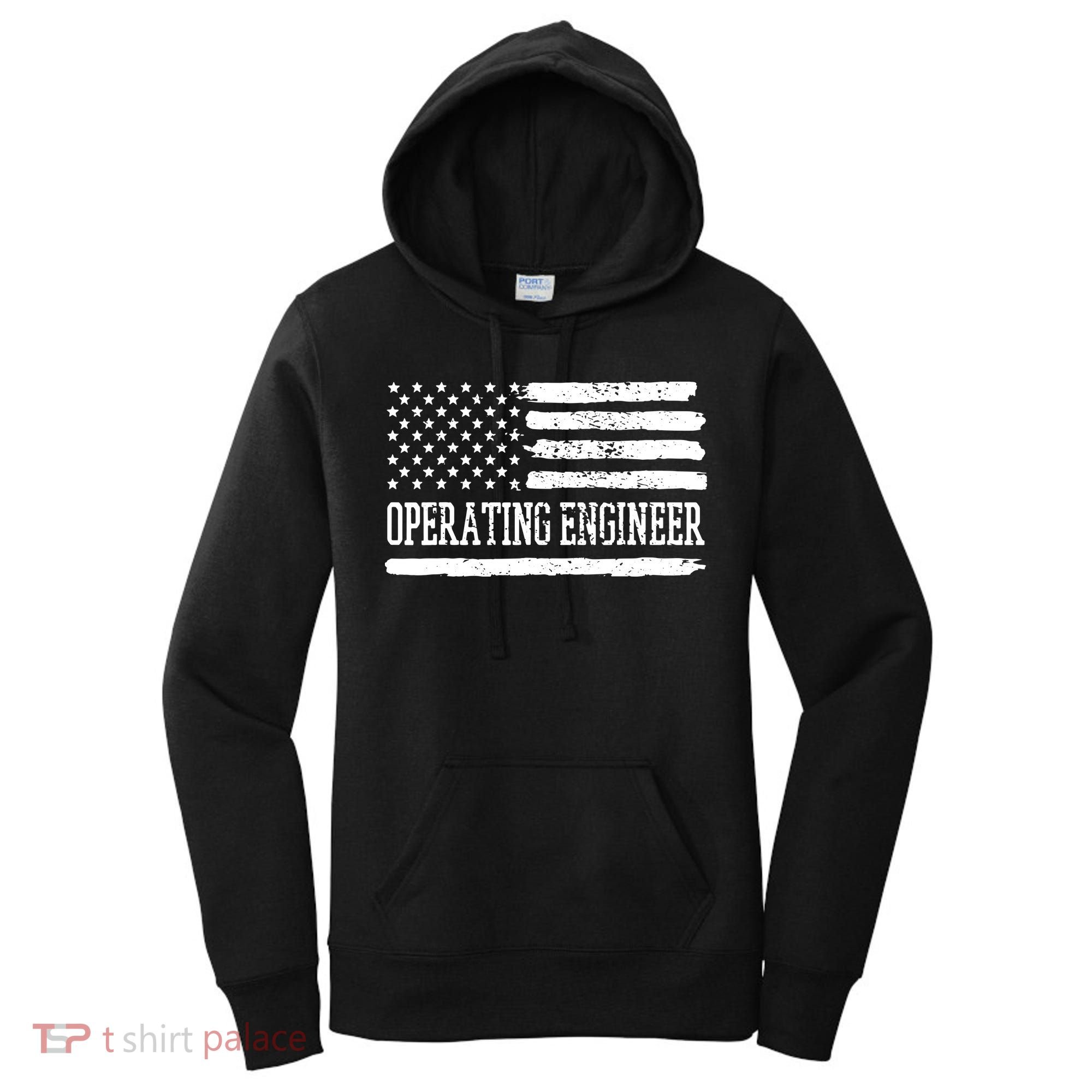 Operating Engineer USA Flag Women's Hoodie