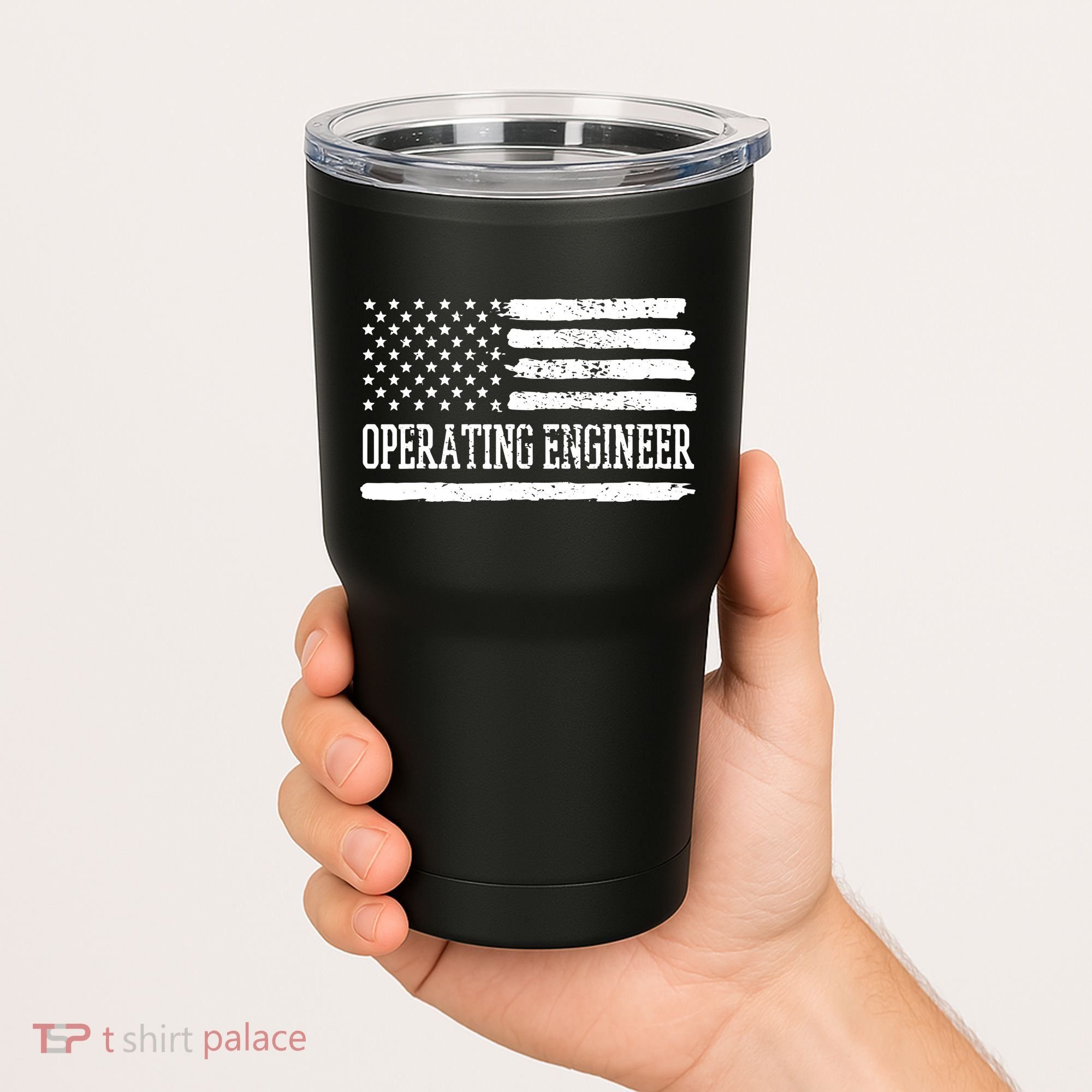 Operating Engineer USA Flag Tumbler
