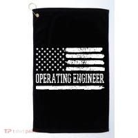 Operating Engineer USA Flag Golf Towel thumb 0