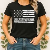 Operating Engineer USA Flag Women's T-Shirt thumb 2