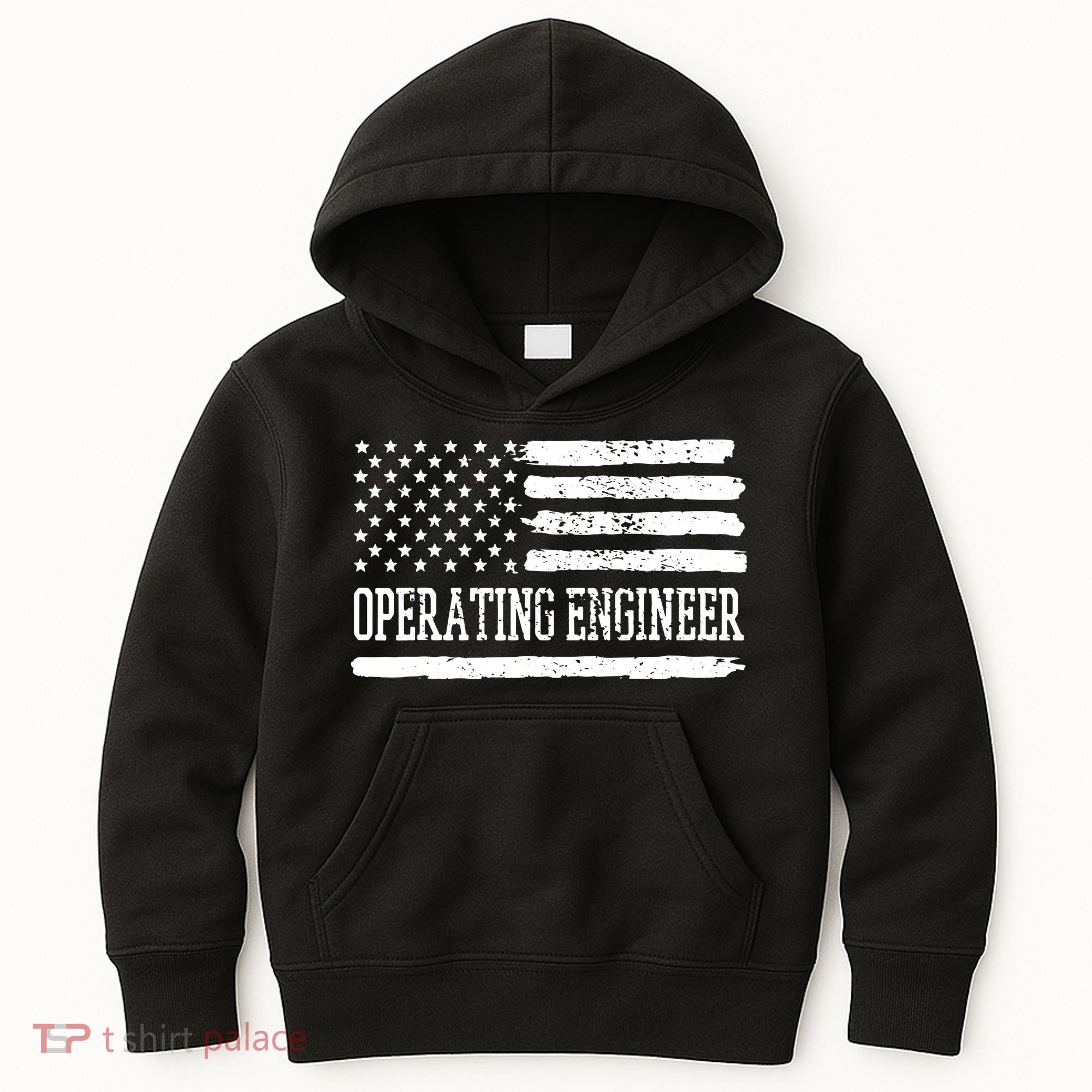 Operating Engineer USA Flag Kids Hoodie