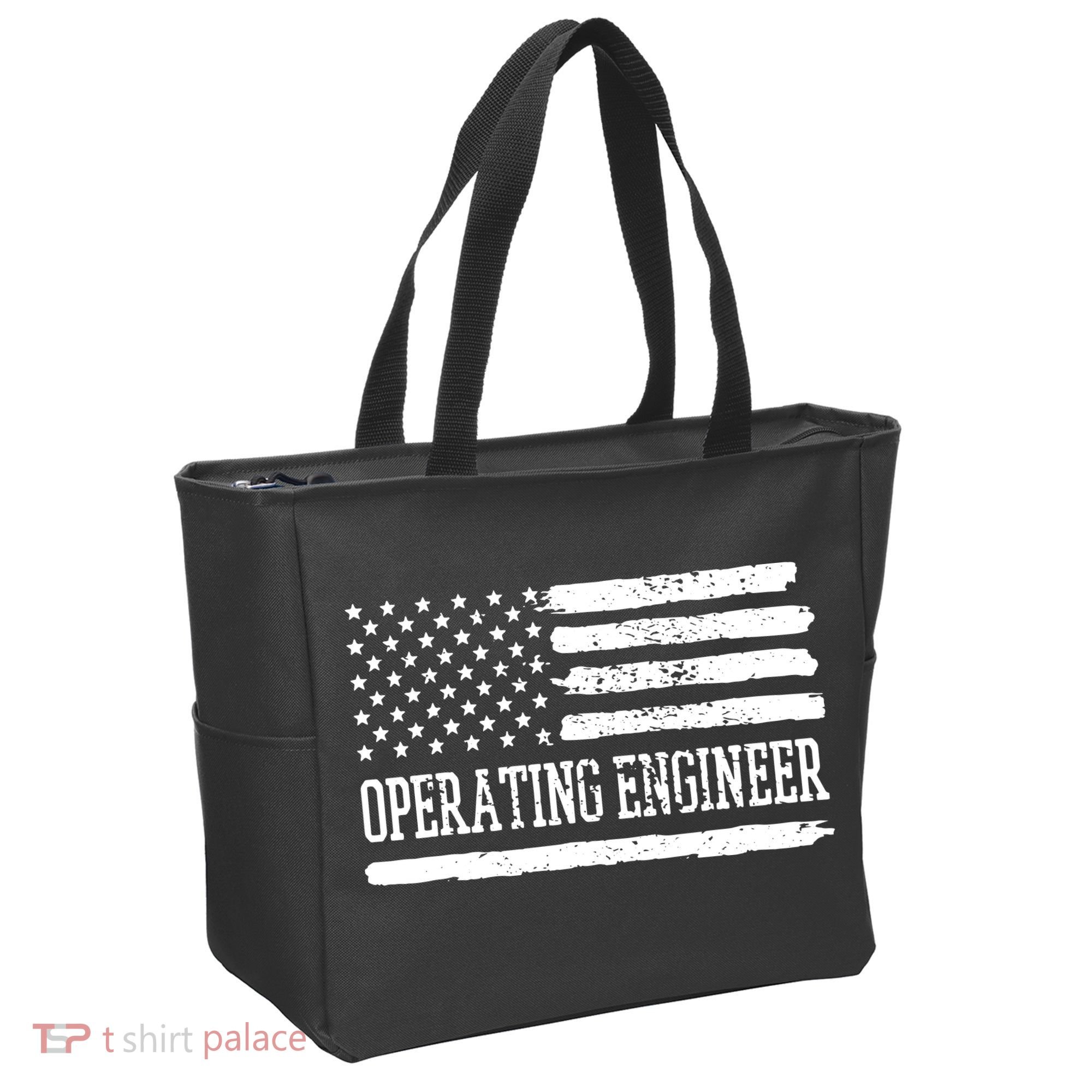 Operating Engineer USA Flag Tote Bag