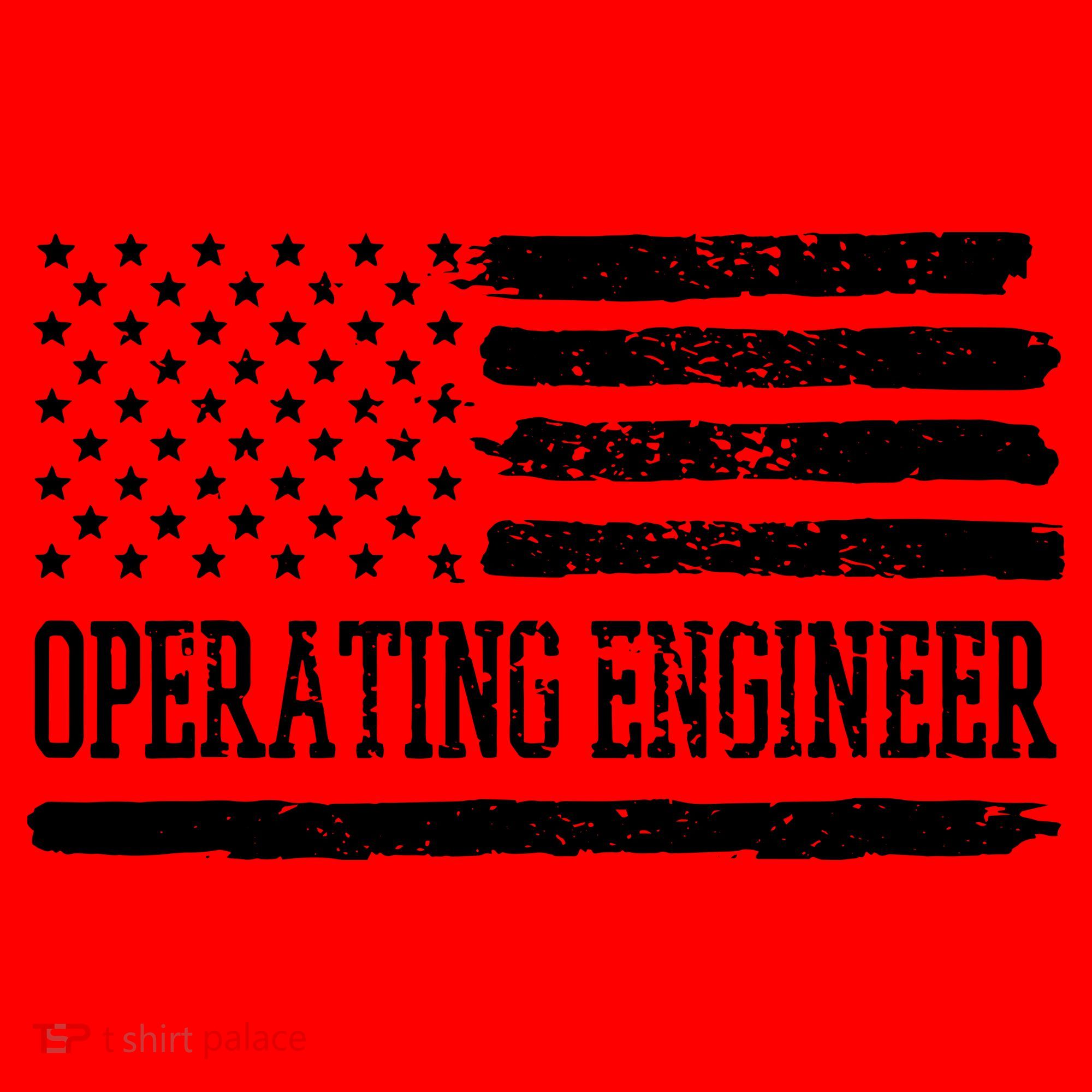 Operating Engineer USA Flag Santa Hat