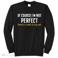 Of Course I Am Not Perfect There's A Crack in My Ass Sweatshirt thumb 0