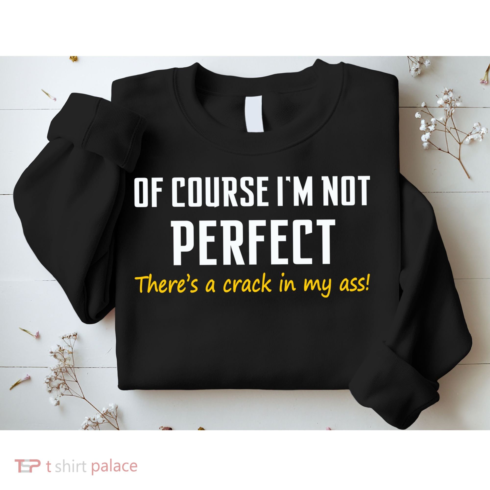 Of Course I Am Not Perfect There's A Crack in My Ass Sweatshirt