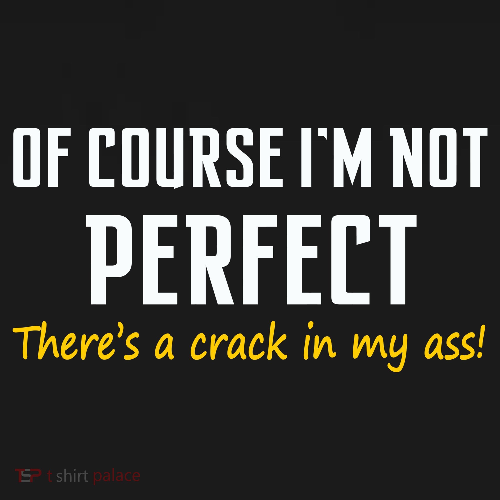 Of Course I Am Not Perfect There's A Crack in My Ass T-Shirt