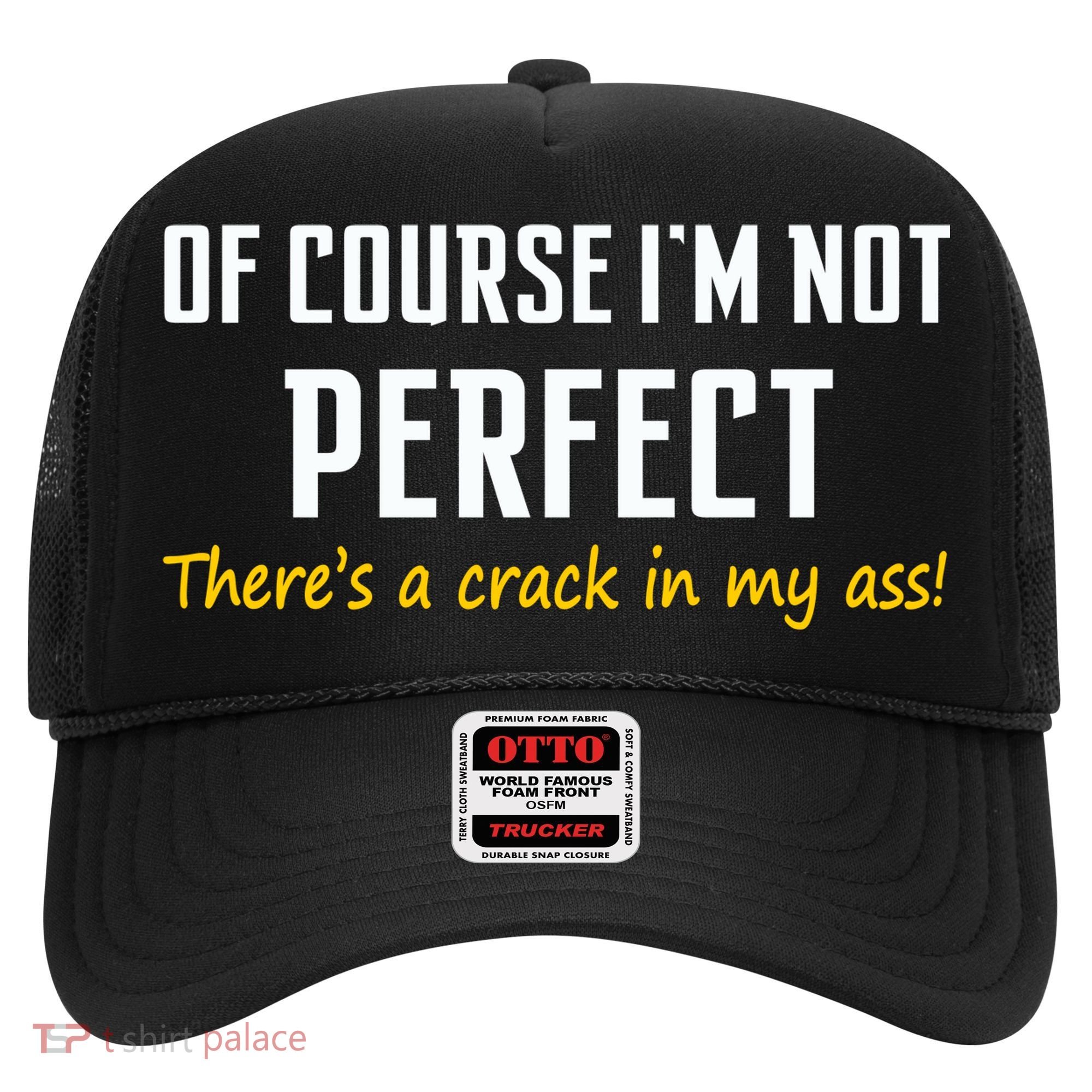 Of Course I Am Not Perfect There's A Crack in My Ass Hat