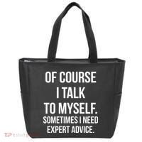 Of Course I Talk To Myself Sarcastic Tote Bag thumb 0