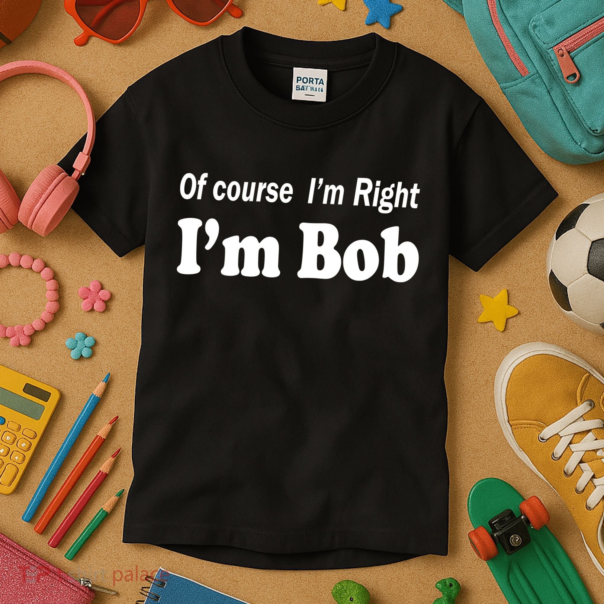 Of Course I'm Right I'm Bob Kids T-Shirt
