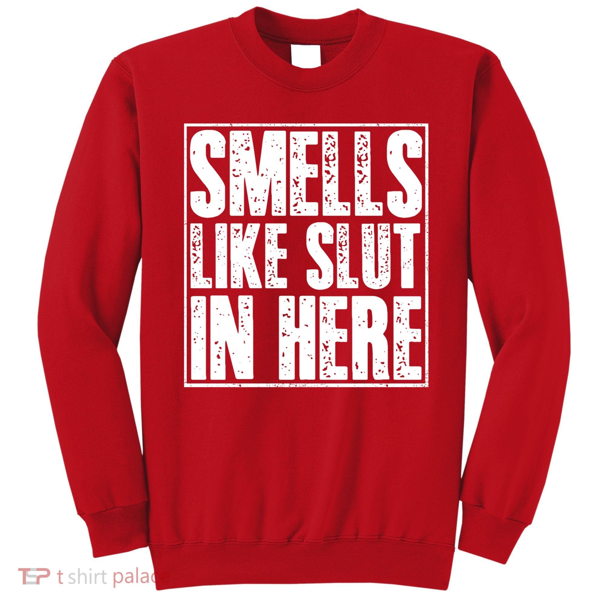Offensive Funny Adult Humor, Smells Like Slut In Here Sweatshirt