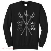 One For All All For One The Three Musketeers Literary Sweatshirt thumb 0