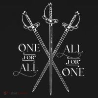 One For All All For One The Three Musketeers Literary T-Shirt thumb 7