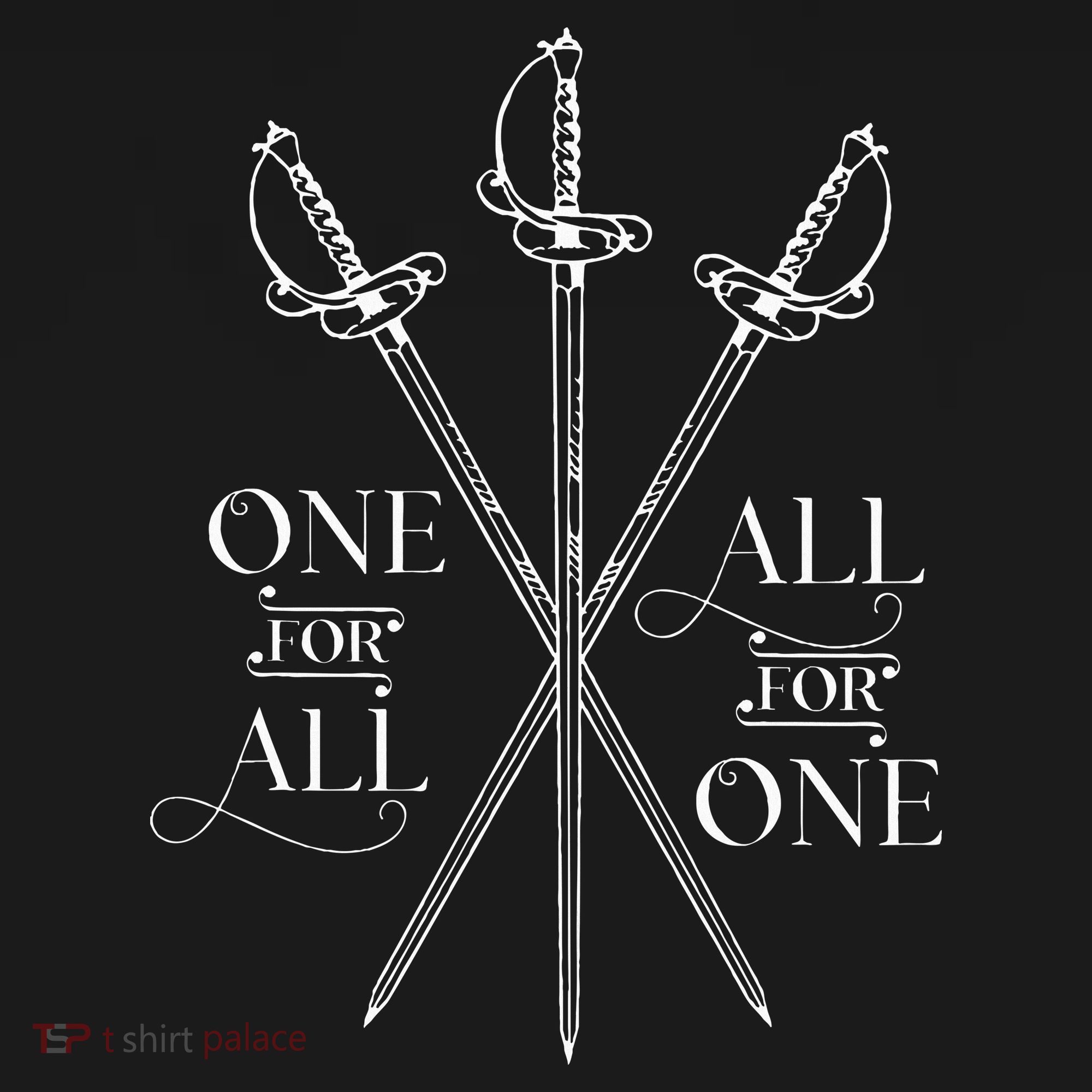 One For All All For One The Three Musketeers Literary T-Shirt
