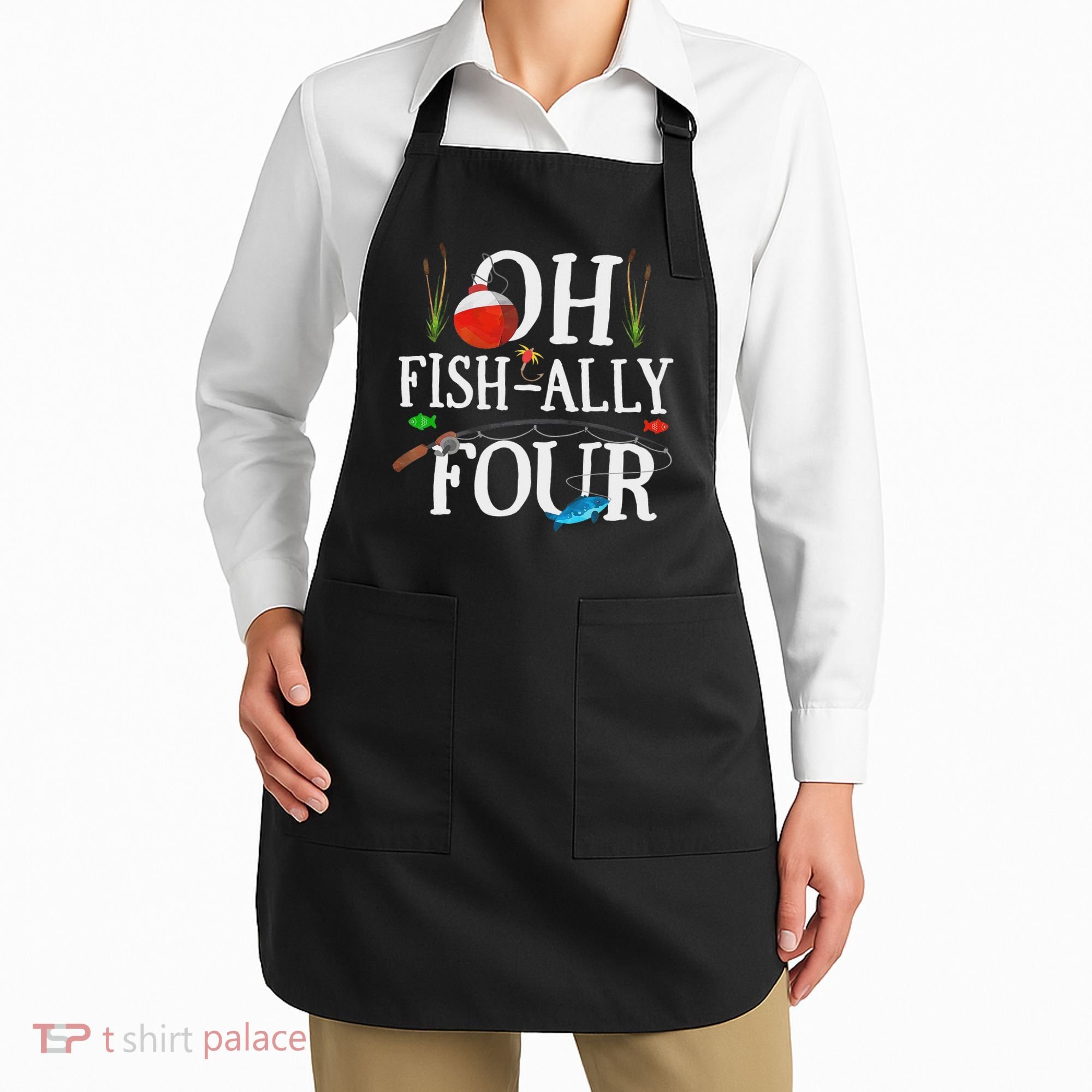 O Fish Ally Four Birthday Decorations 4th Birthday Boy Apron