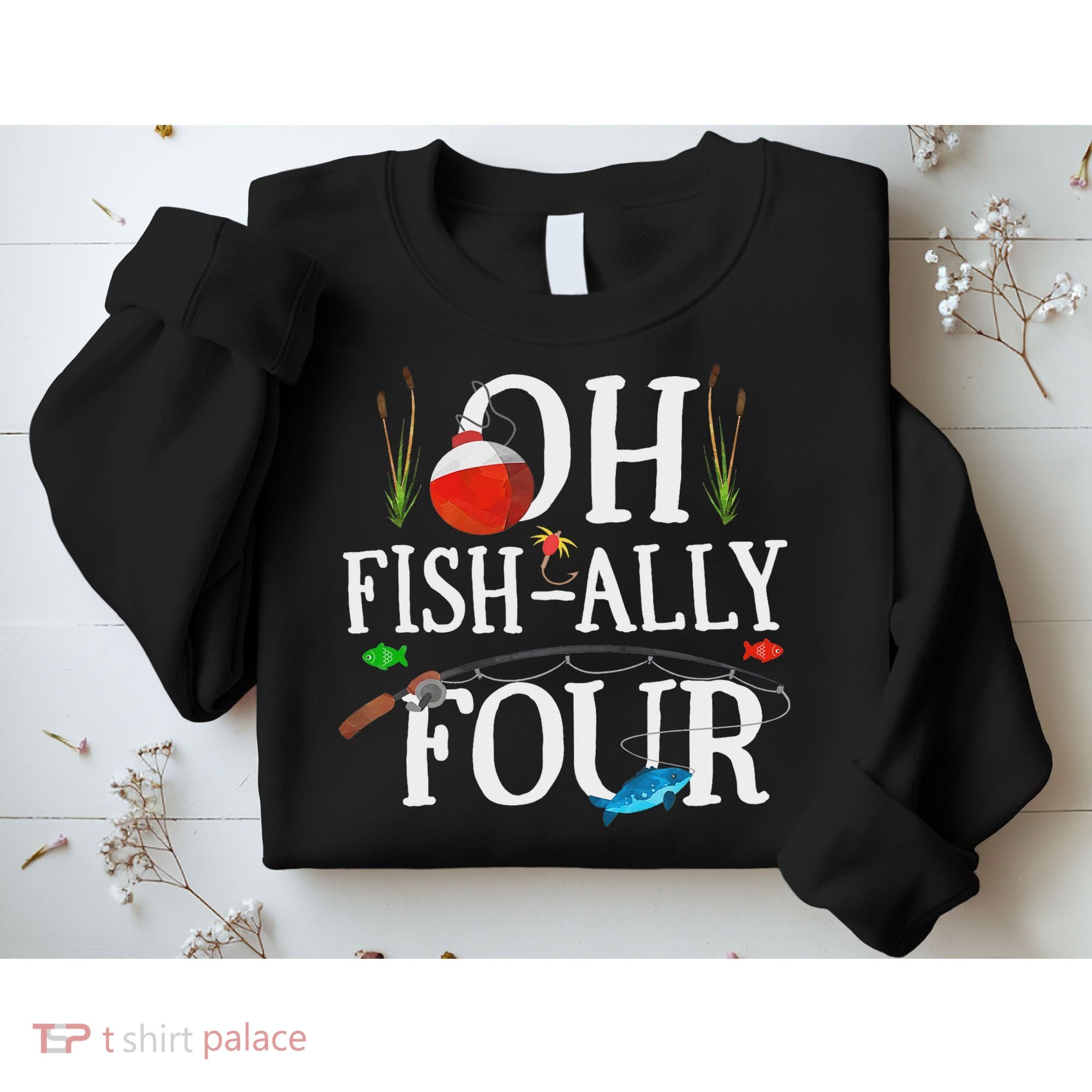 O Fish Ally Four Birthday Decorations 4th Birthday Boy Sweatshirt
