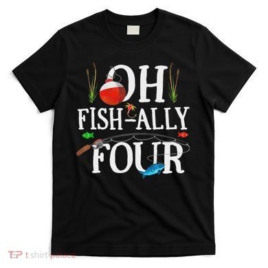 O Fish Ally Four Birthday Decorations 4th Birthday Boy T-Shirt