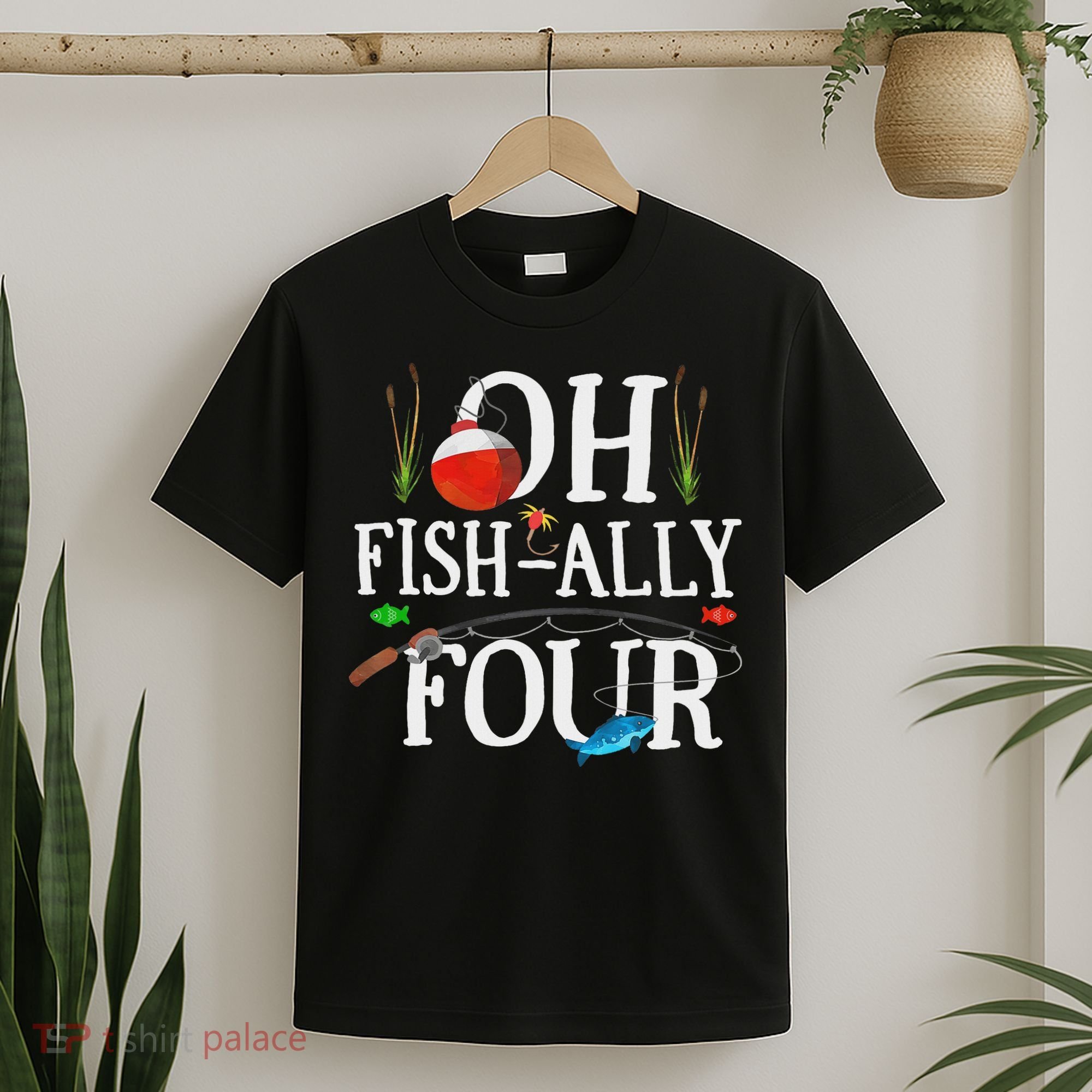 O Fish Ally Four Birthday Decorations 4th Birthday Boy T-Shirt