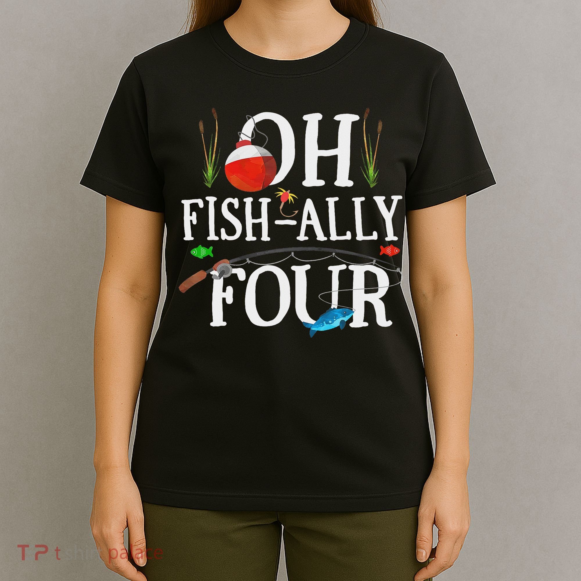 O Fish Ally Four Birthday Decorations 4th Birthday Boy T-Shirt