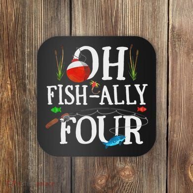 O Fish Ally Four Birthday Decorations 4th Birthday Boy Coaster