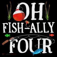 O Fish Ally Four Birthday Decorations 4th Birthday Boy Women's Hoodie thumb 2
