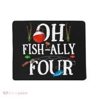 O Fish Ally Four Birthday Decorations 4th Birthday Boy Mousepad thumb 0