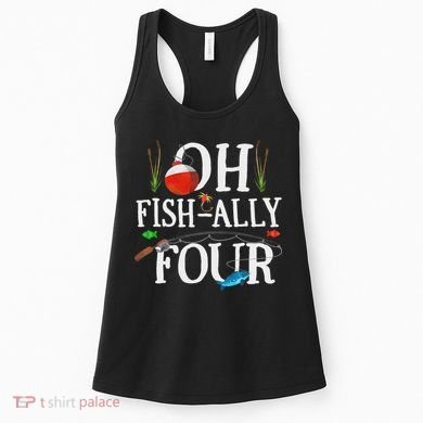 O Fish Ally Four Birthday Decorations 4th Birthday Boy Women's Tank Top