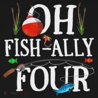 O Fish Ally Four Birthday Decorations 4th Birthday Boy Women's Tank Top thumb 5