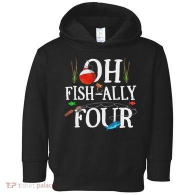 O Fish Ally Four Birthday Decorations 4th Birthday Boy Toddler Hoodie