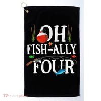 O Fish Ally Four Birthday Decorations 4th Birthday Boy Golf Towel thumb 0