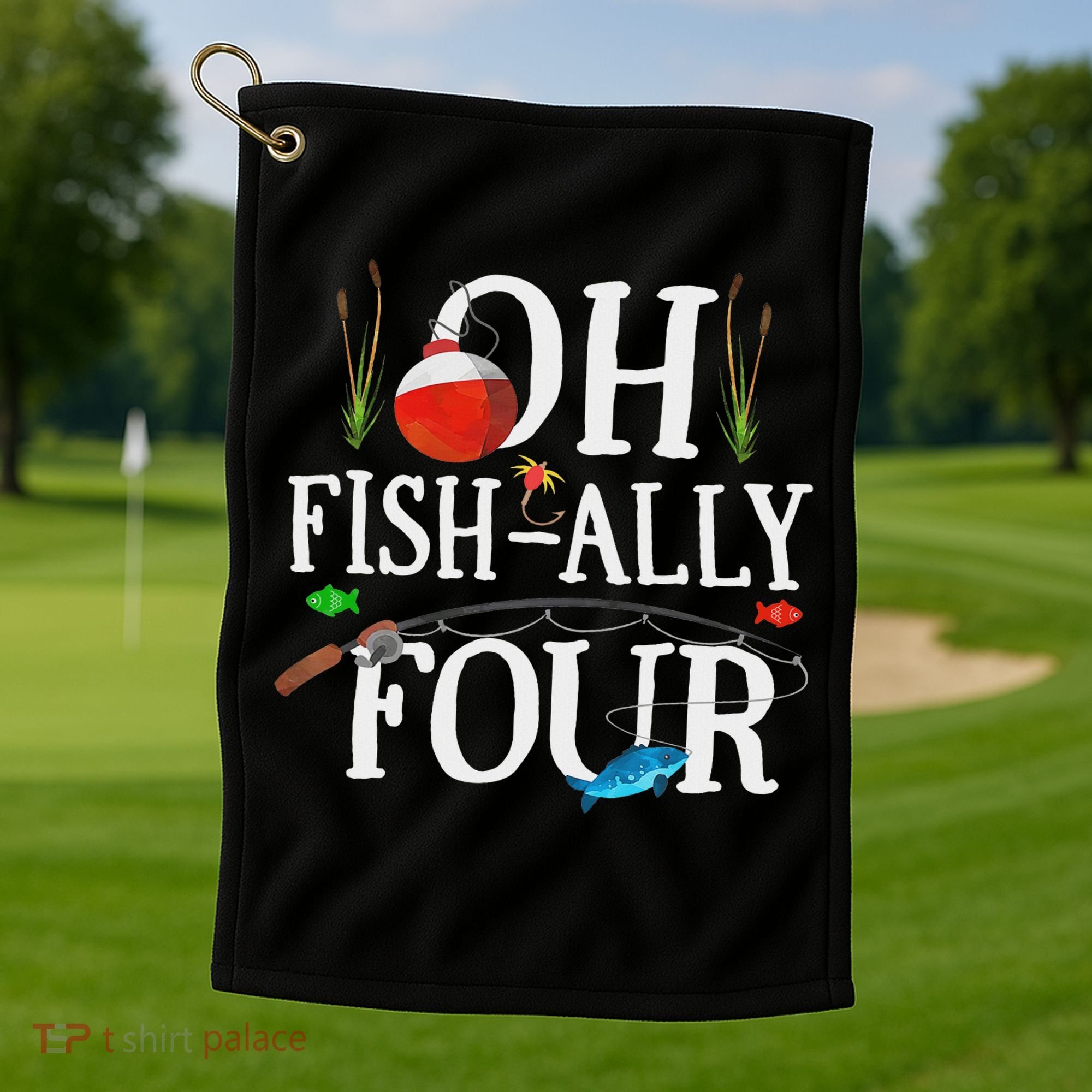 O Fish Ally Four Birthday Decorations 4th Birthday Boy Golf Towel