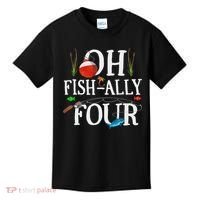 O Fish Ally Four Birthday Decorations 4th Birthday Boy Kids T-Shirt thumb 0
