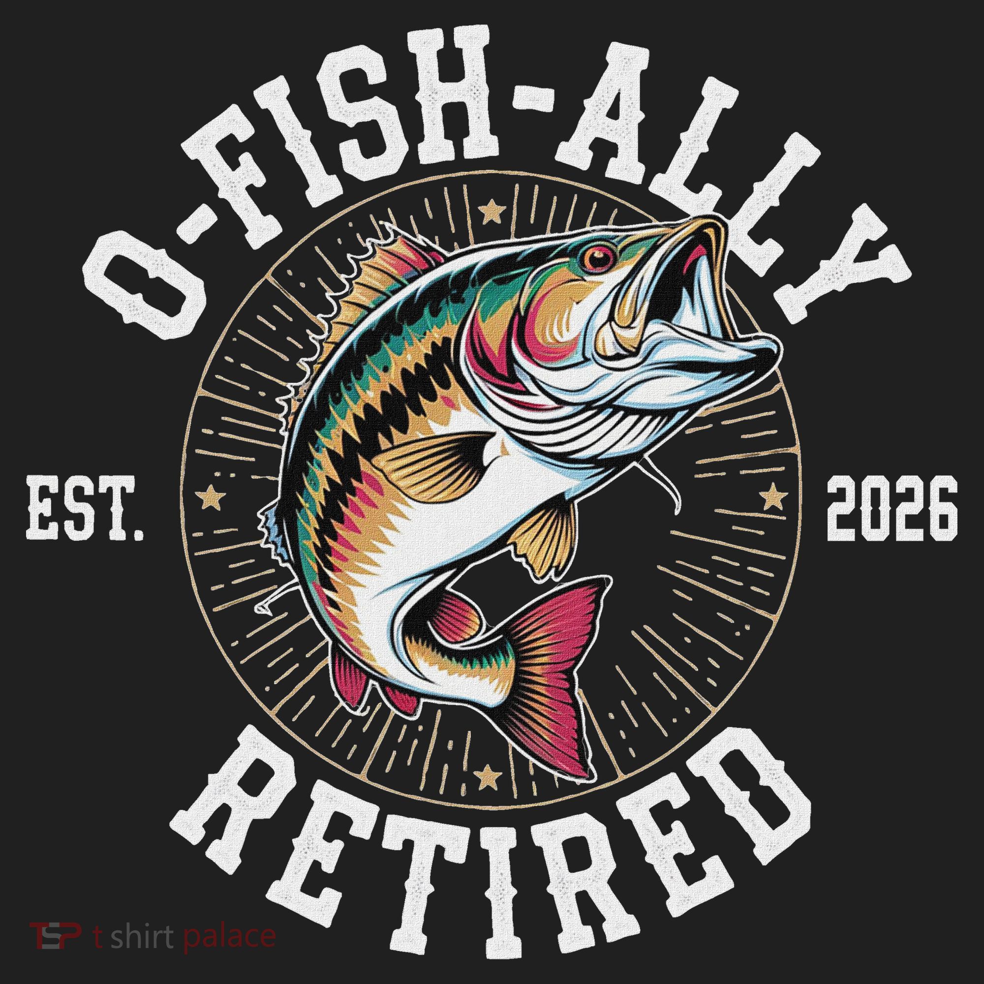 O Fish Ally Retired EST 2026 Fishing Fan Beanie