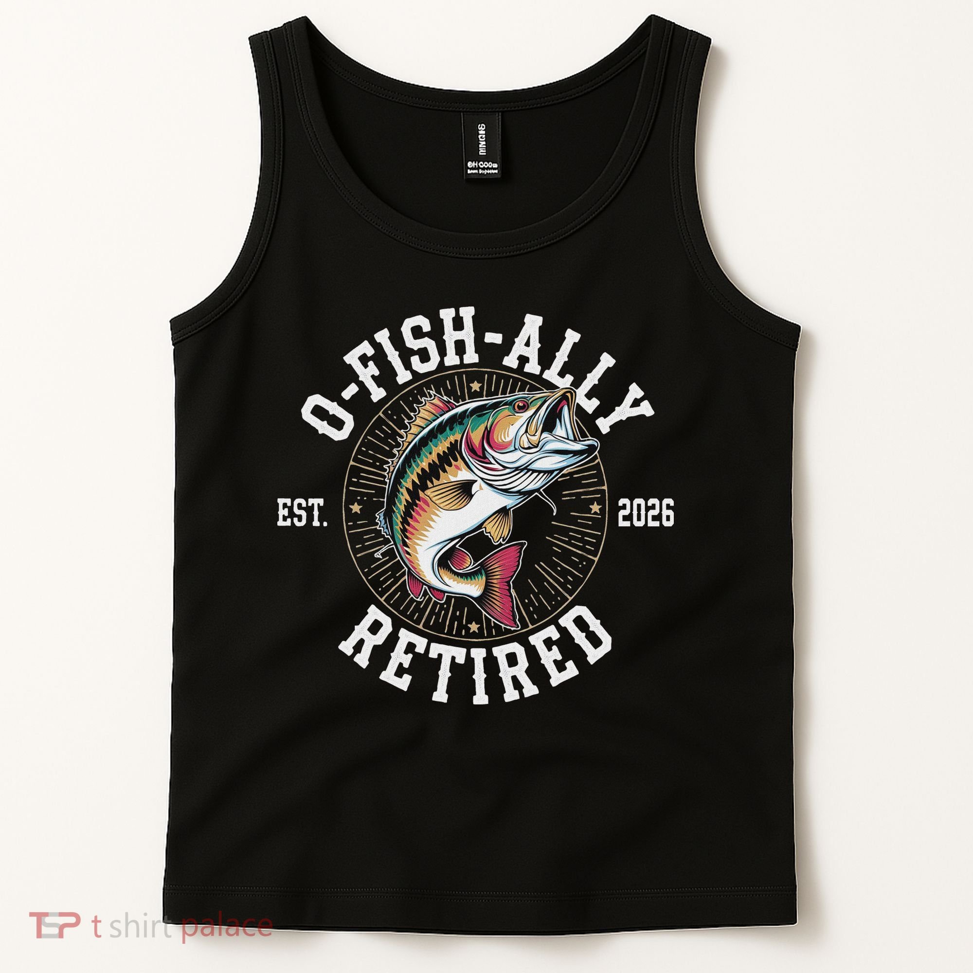 O Fish Ally Retired EST 2026 Fishing Fan Tank Top