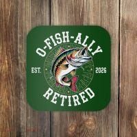 O Fish Ally Retired EST 2026 Fishing Fan Coaster thumb 0