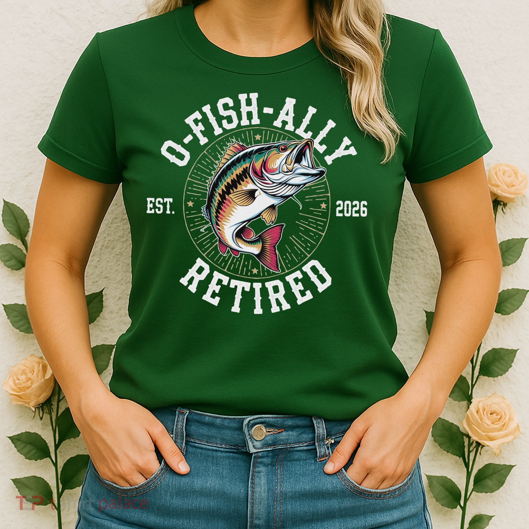 O Fish Ally Retired EST 2026 Fishing Fan Women's T-Shirt