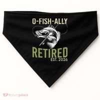 O Fish Ally Retired EST 2026 Fishing USA-Made Doggie Bandana thumb 0