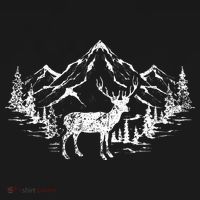 Outdoor Forest Animal Wildlife Mountains Nature Trees Deer Women's Hoodie thumb 2