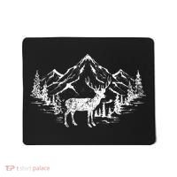 Outdoor Forest Animal Wildlife Mountains Nature Trees Deer Mousepad thumb 0