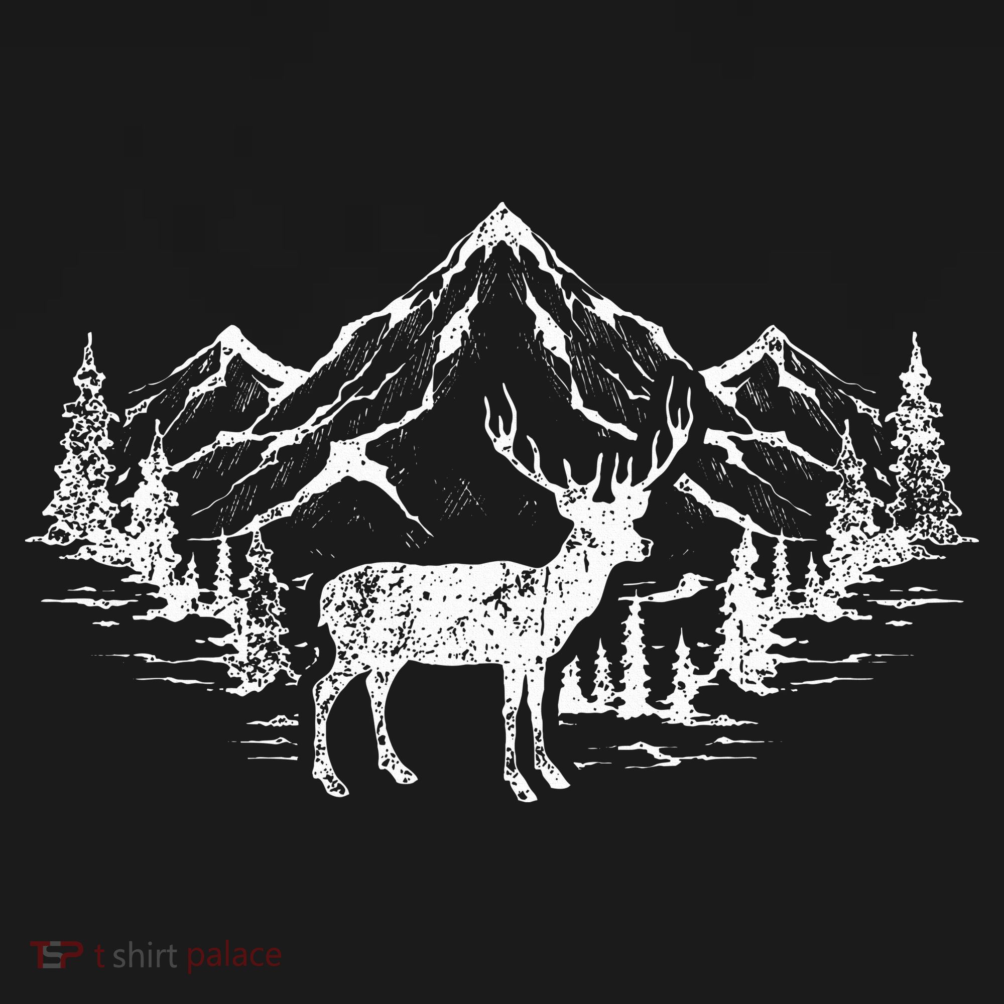 Outdoor Forest Animal Wildlife Mountains Nature Trees Deer Mousepad