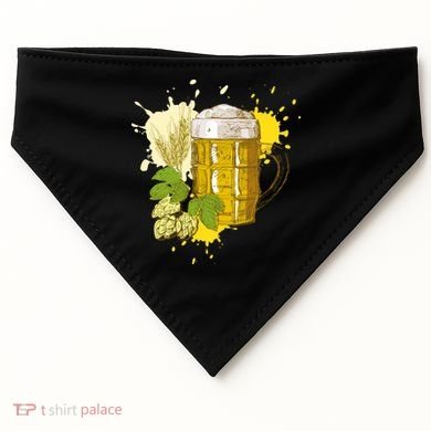 Oktoberfest Fall Autumn Beer Splatter USA-Made Doggie Bandana