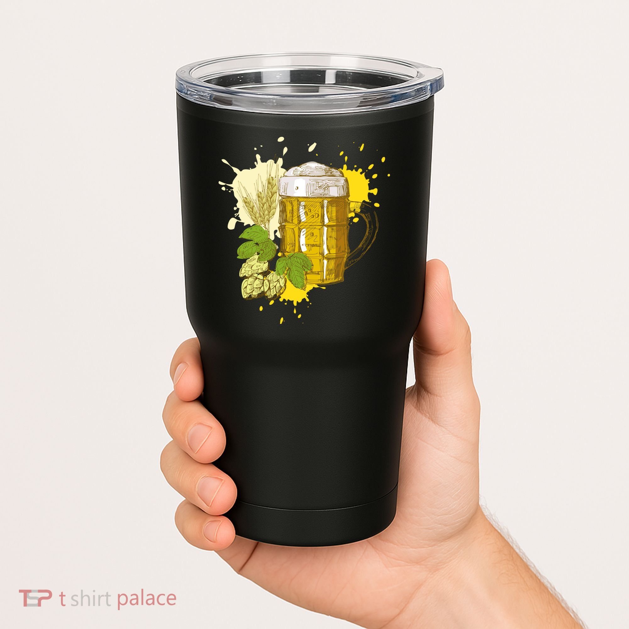Oktoberfest Fall Autumn Beer Splatter Tumbler